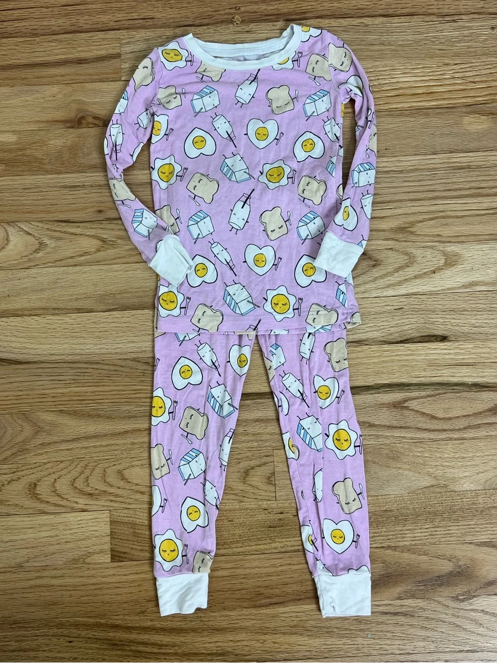 Little Sleepies Lavender Egg Face Pajama Set size 2T